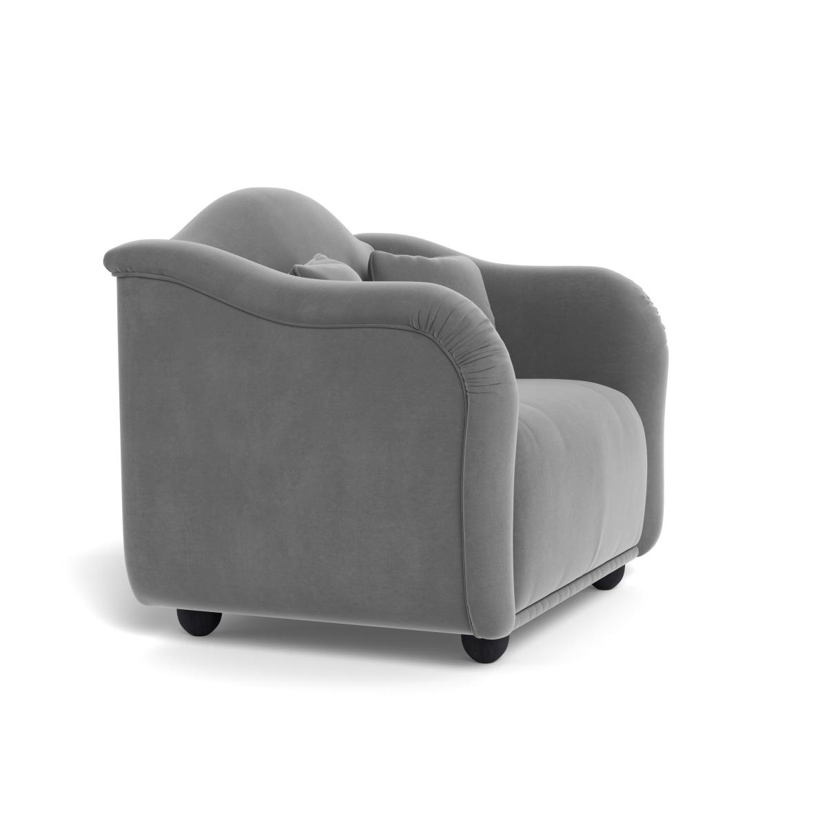 Heal's Tetbury Loveseat Smart Velvet Mercury Black Beech Feet – image 3