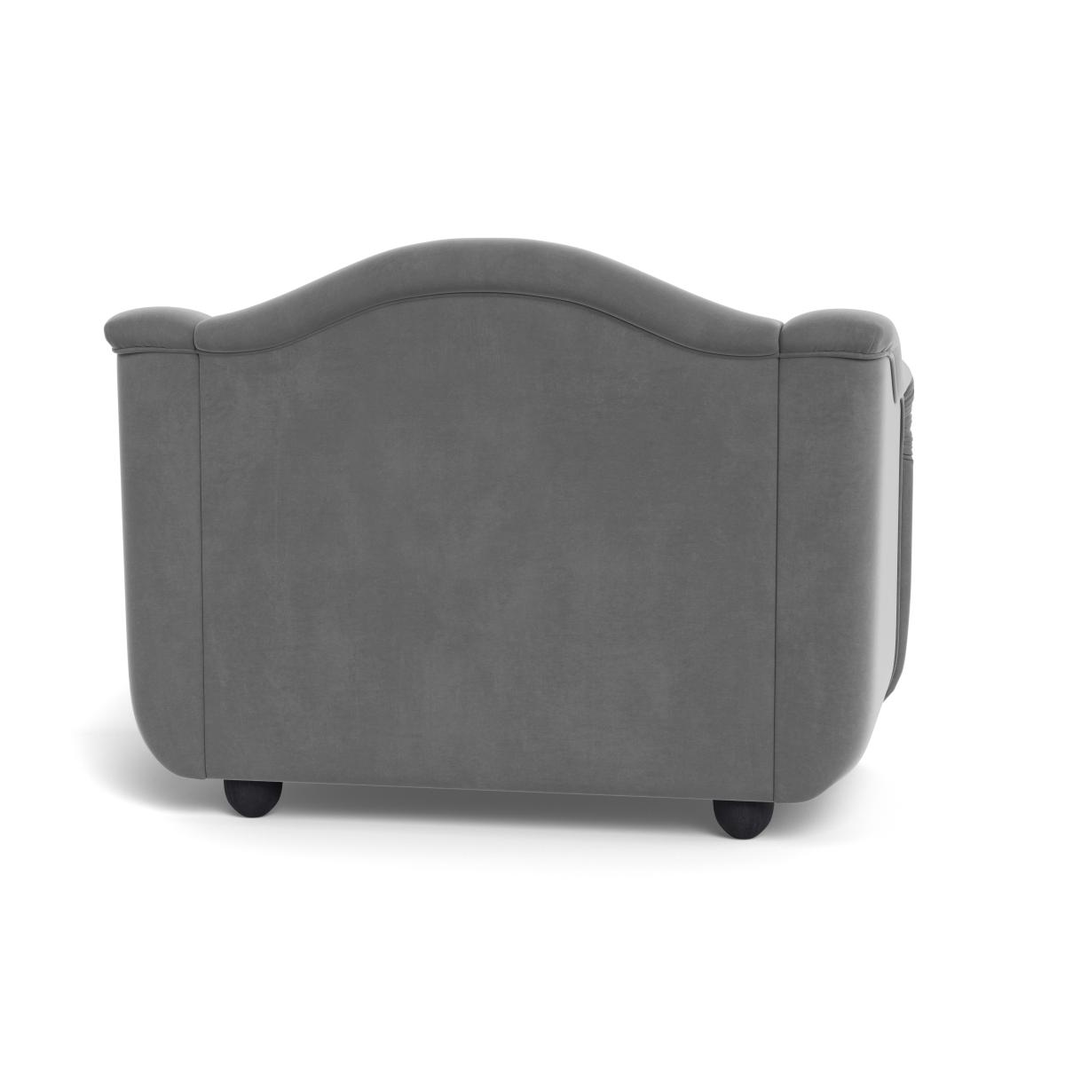 Heal's Tetbury Loveseat Smart Velvet Mercury Black Beech Feet – image 6