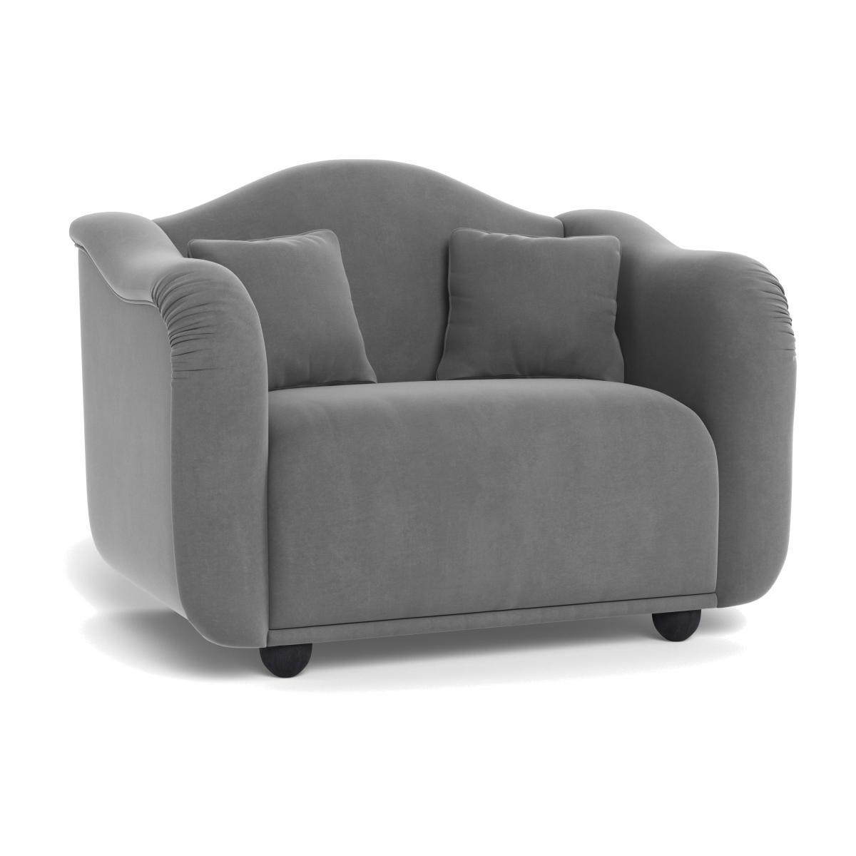 Heal's Tetbury Loveseat Smart Velvet Mercury Black Beech Feet – image 1