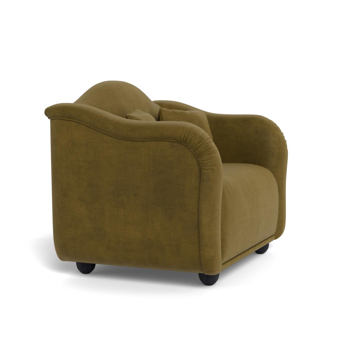 Heal's Tetbury Loveseat Smart Luxe Velvet Peridot Walnut Stained Beech Feet – image 3