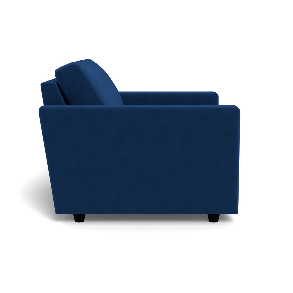 Heal's Nimbus Loveseat Velvet Petrol Black Feet – image 3