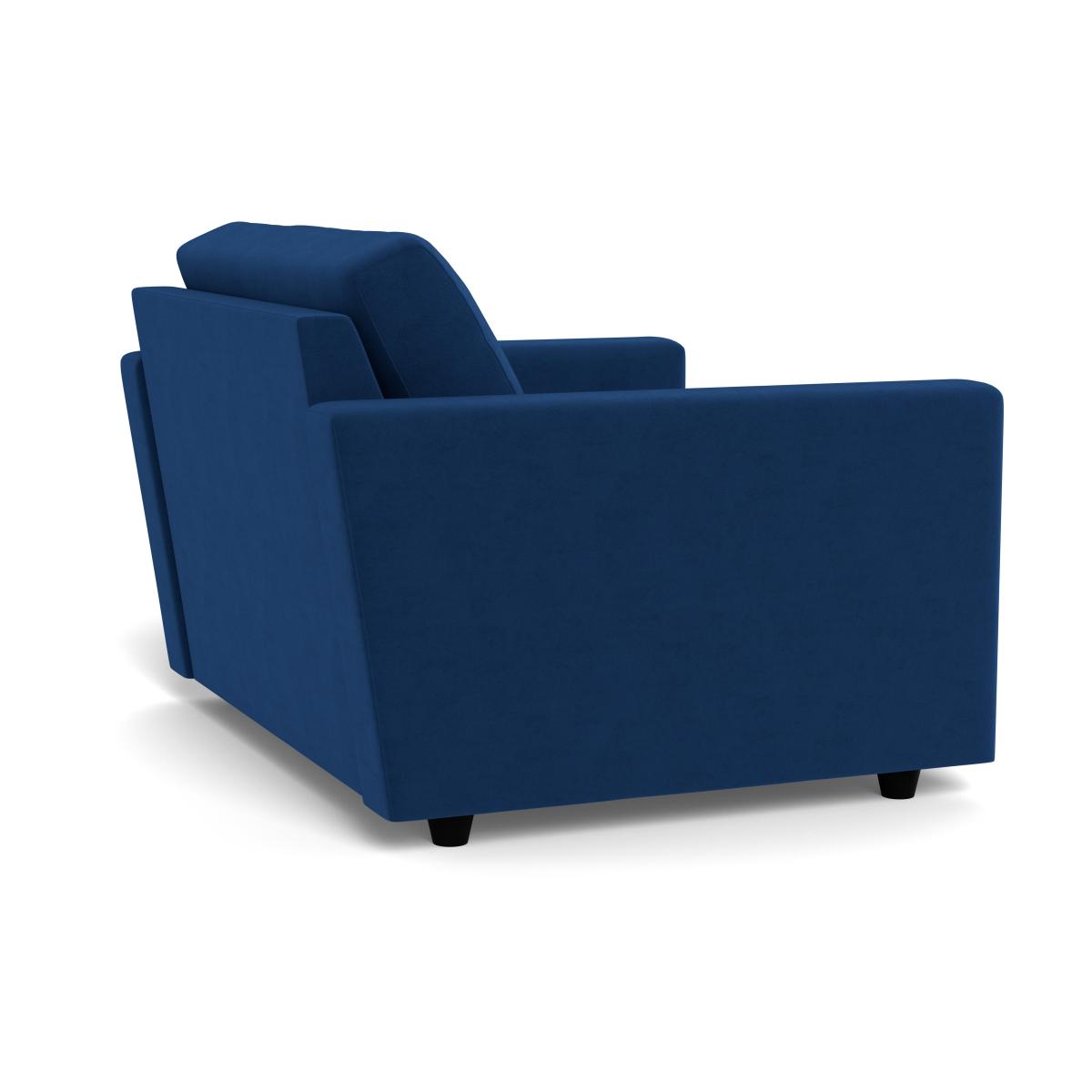 Heal's Nimbus Loveseat Velvet Petrol Black Feet – image 4