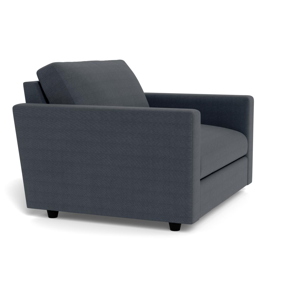 Heal's Nimbus Loveseat Linen Dark Grey Black Feet – image 2