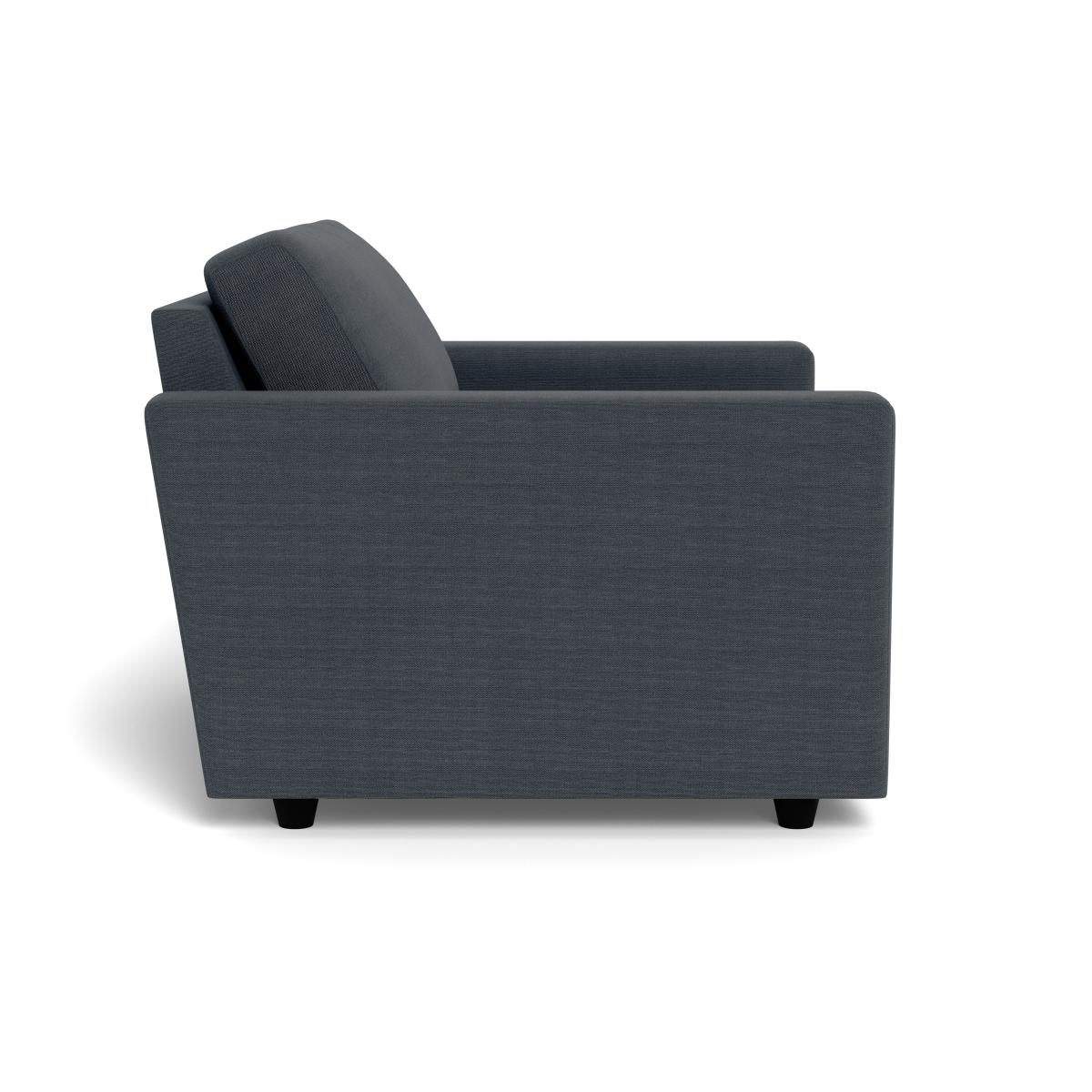Heal's Nimbus Loveseat Linen Dark Grey Black Feet – image 3