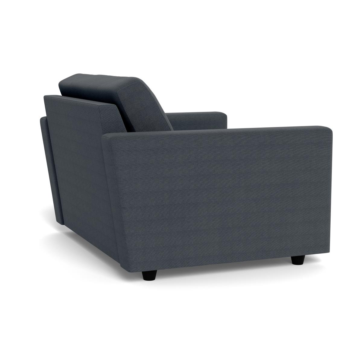 Heal's Nimbus Loveseat Linen Dark Grey Black Feet – image 4