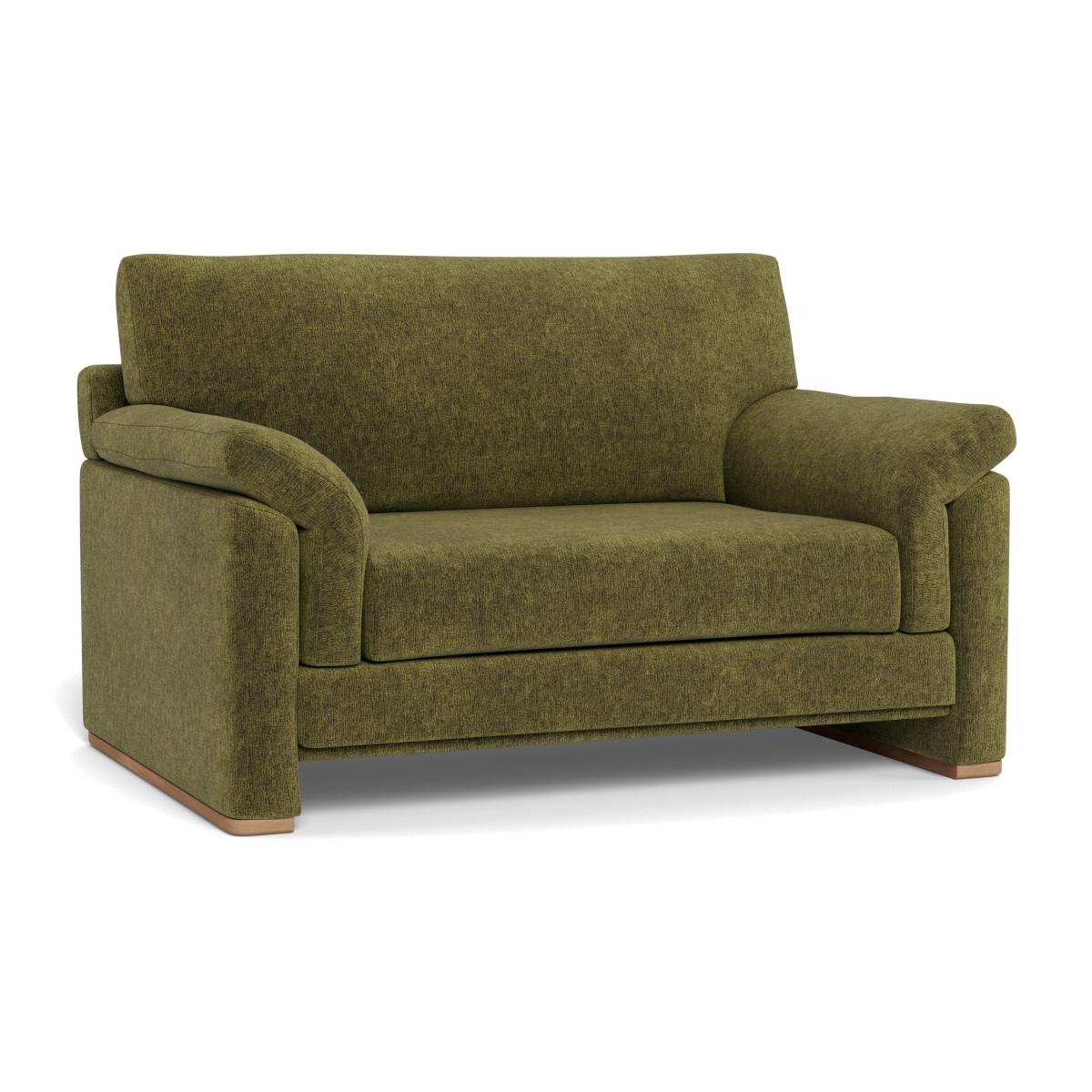 Heal's Paris II Loveseat Boucle Velvet Wilder Natural Feet – image 1