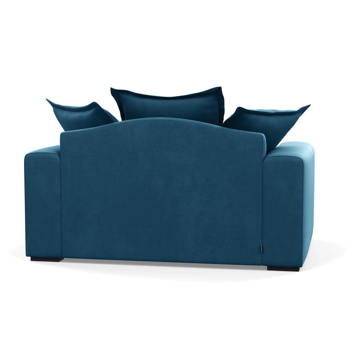Heal's Brompton Loveseat Smart Linen Mix Navy Natural Feet - Heal's UK Furniture – image 5