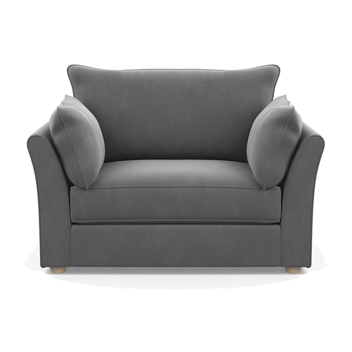 Heal's Tailor Loveseat Smart Velvet Mercury Natural Beech Feet