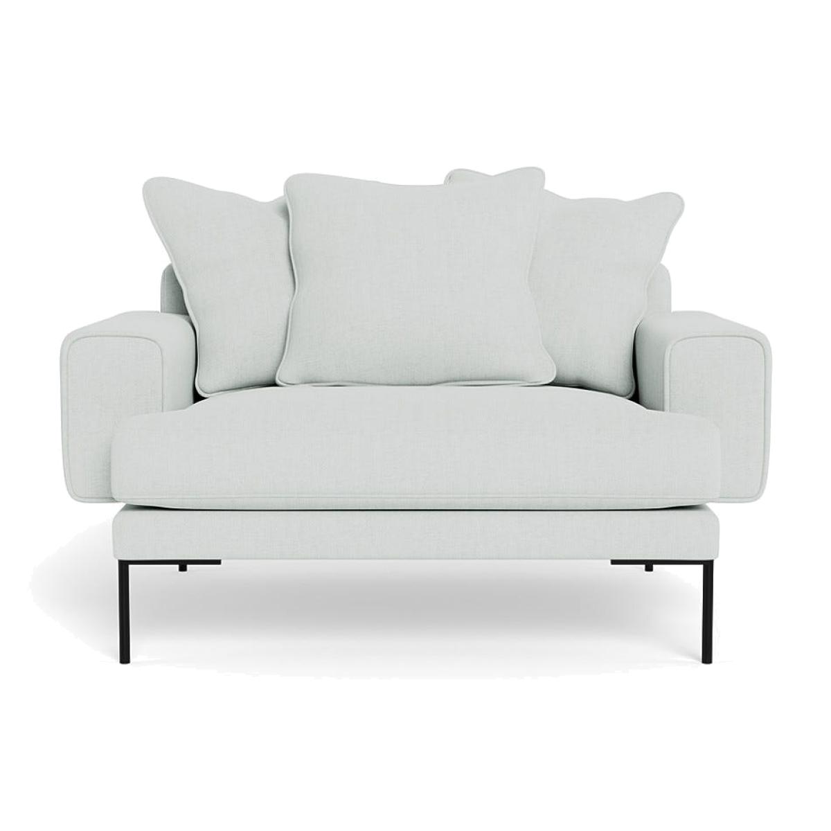 Heal's Torrington Loveseat Broad Weave Tin Black Feet – image 1