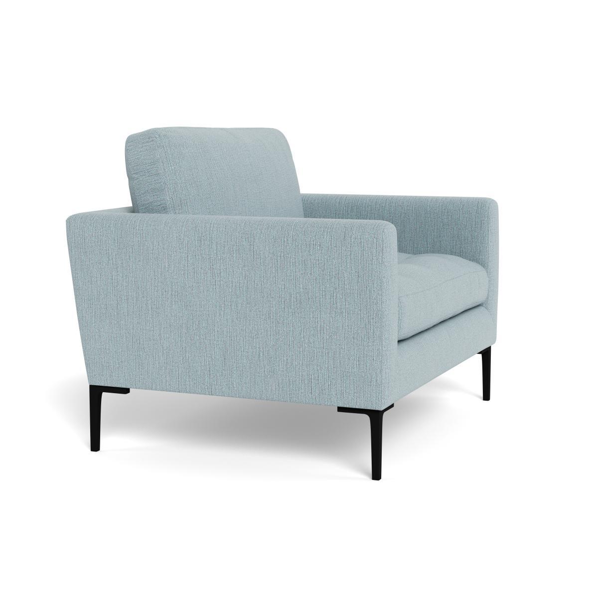Heal's Eton Loveseat Smart Linen Mix Duck Egg Black Feet - Heal's UK Furniture – image 2