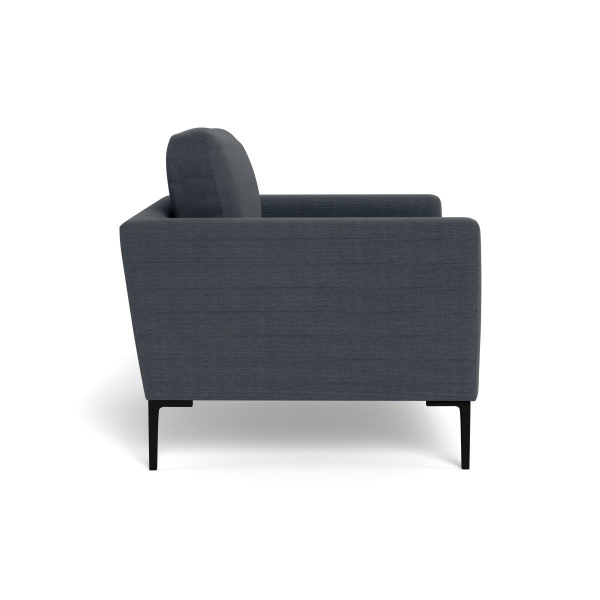Heal's Eton Loveseat Linen Dark Grey Black Feet - Heal's UK Furniture – image 3