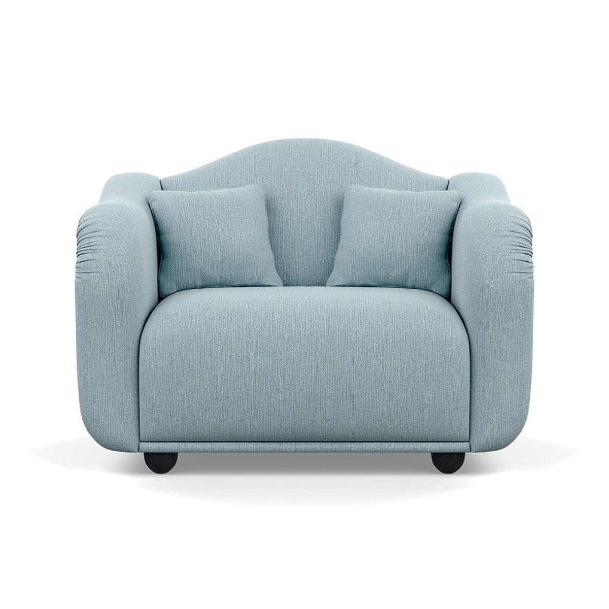 Heal's Tetbury Loveseat Smart Linen Mix Duck Egg Black Beech Feet – image 2