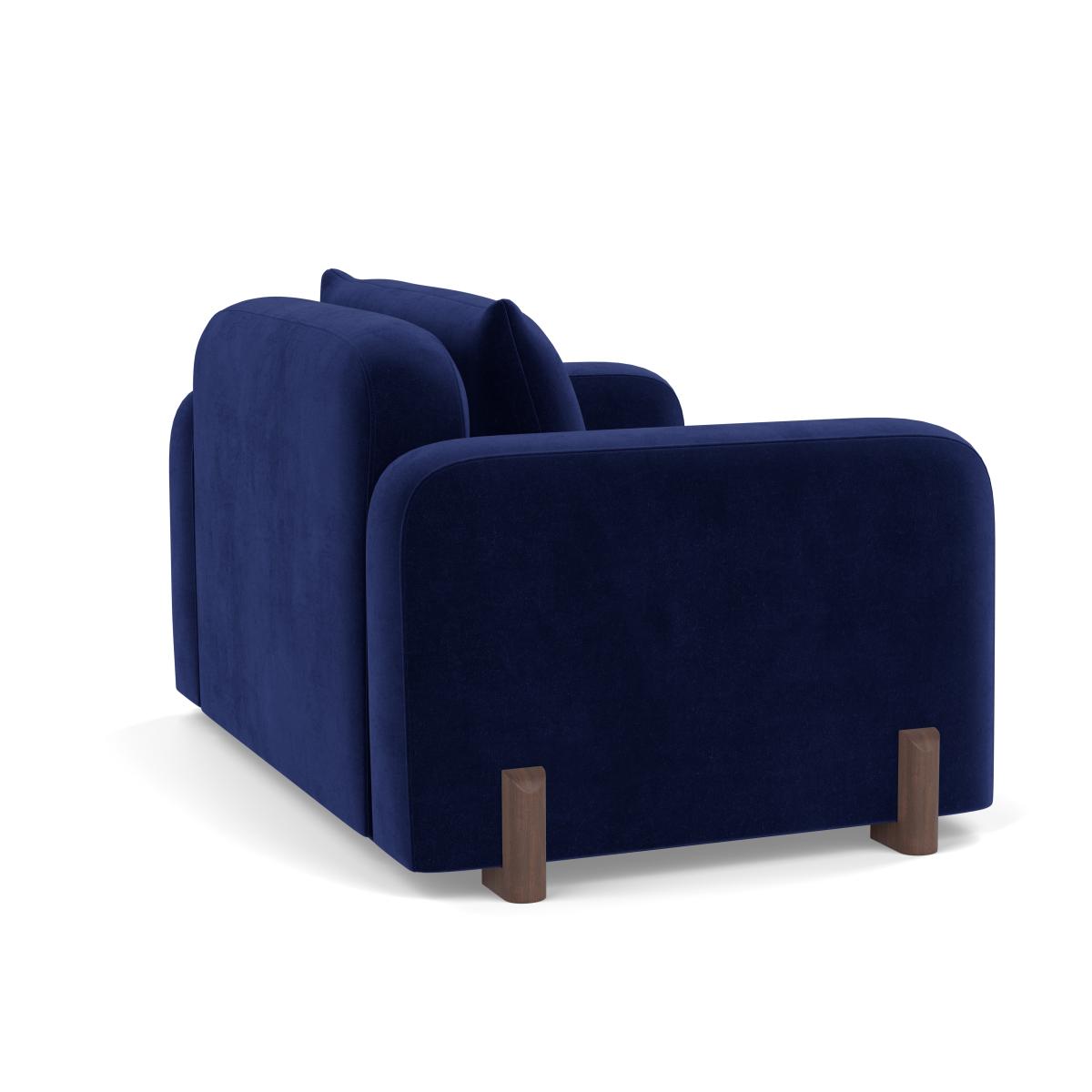 Heal's Nuvola Loveseat Smart Luxe Velvet Midnight Walnut Stained Feet – image 4