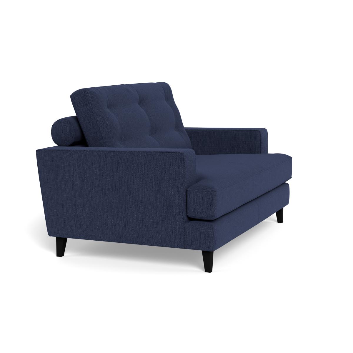 Heal's Mistral Loveseat Smart Linen Mix Navy Black Feet – image 3