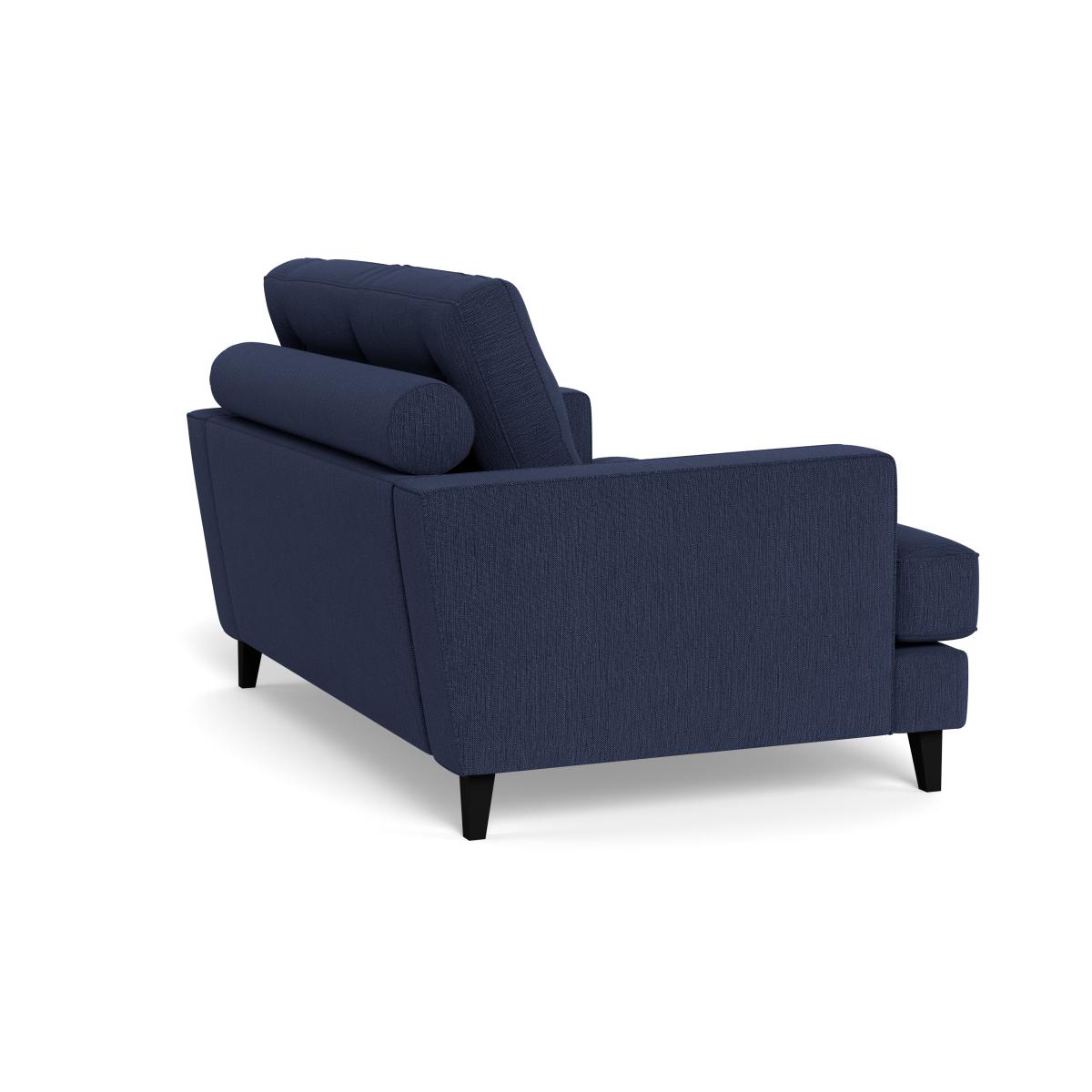 Heal's Mistral Loveseat Smart Linen Mix Navy Black Feet – image 5