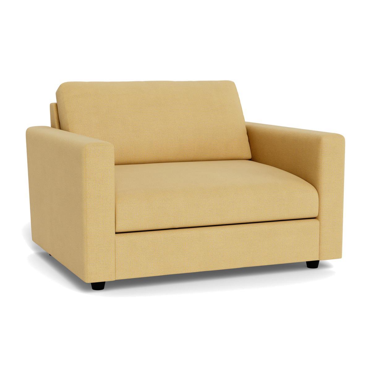 Heal's Nimbus II Loveseat Tejo Recycled Ochre Black Feet - Heal's UK Furniture – image 1