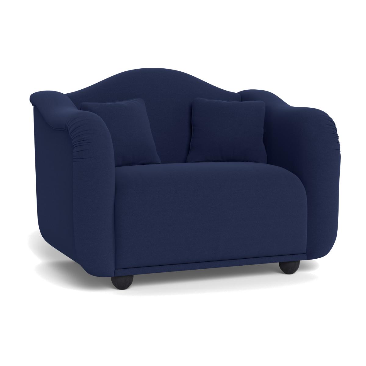 Heal's Tetbury Loveseat Melton Wool New Navy Natural Beech Feet – image 1