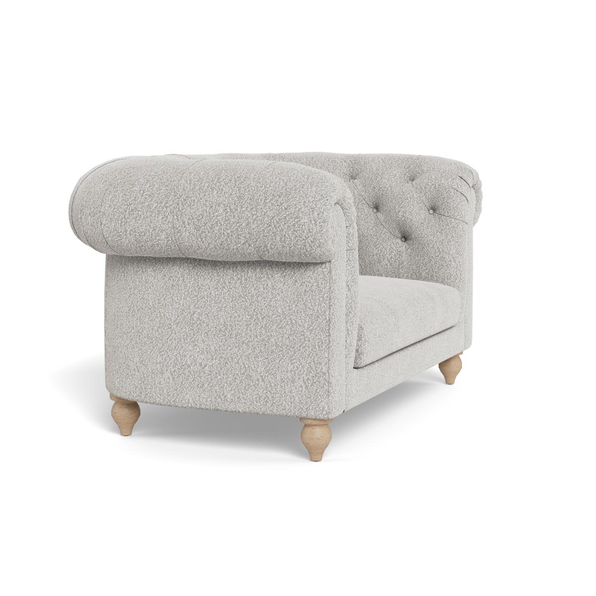 Heal's Fitzrovia Loveseat Chunky Boucle Ecru Natural Feet – image 2