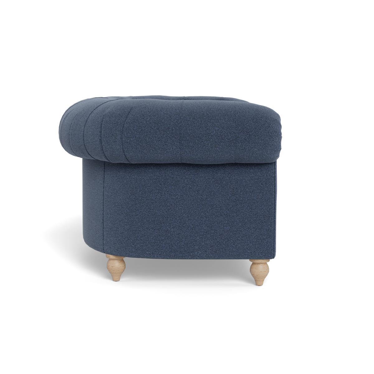 Heal's Fitzrovia Loveseat Boucle Indigo Black Painted Feet – image 3
