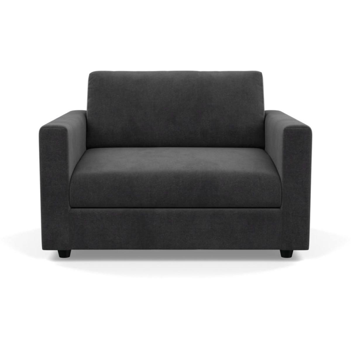 Heal's Nimbus II Loveseat Smart Luxe Velvet Nickel Black Feet – image 2