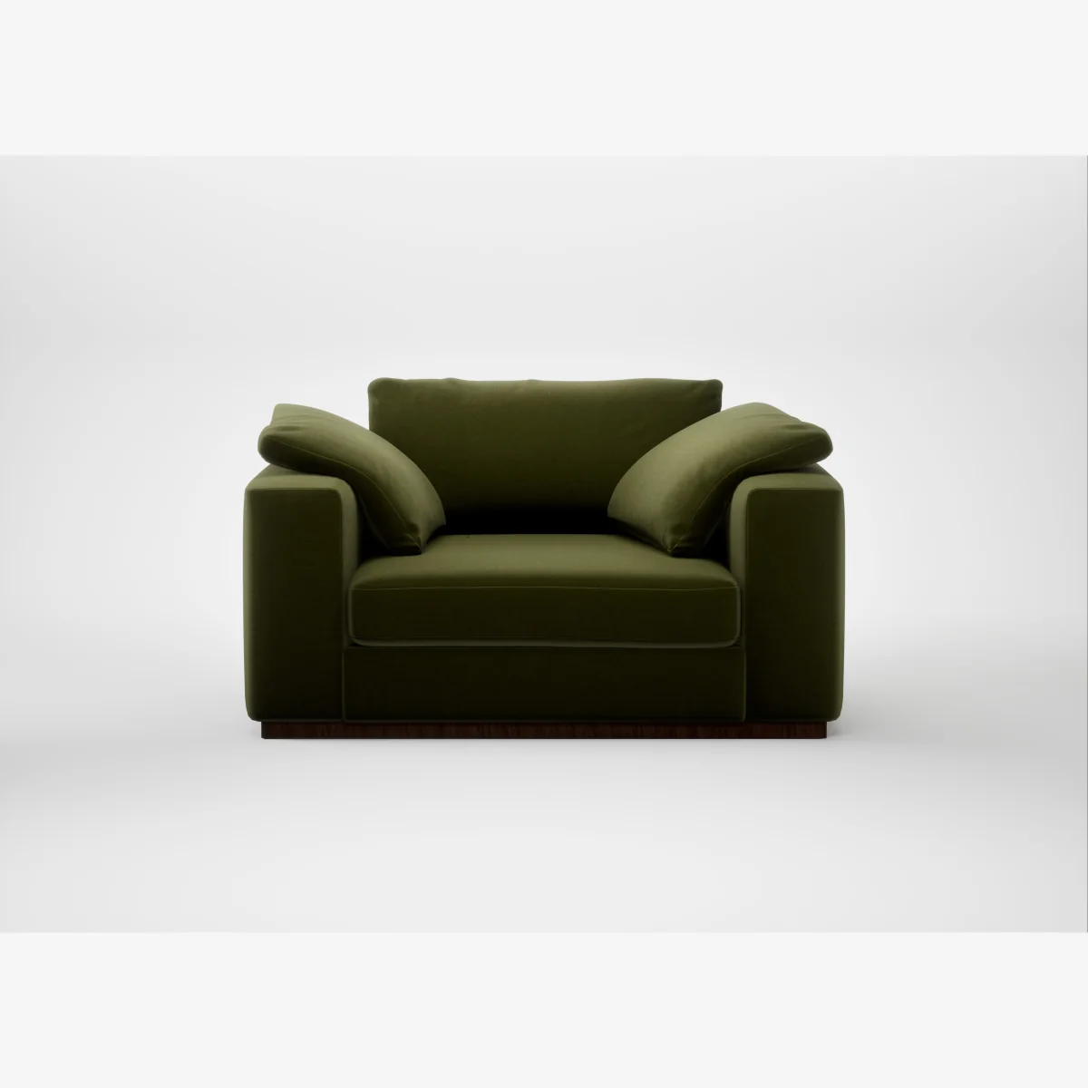 Heal's Trento Loveseat Cotton Velvet Evergreen – image 1