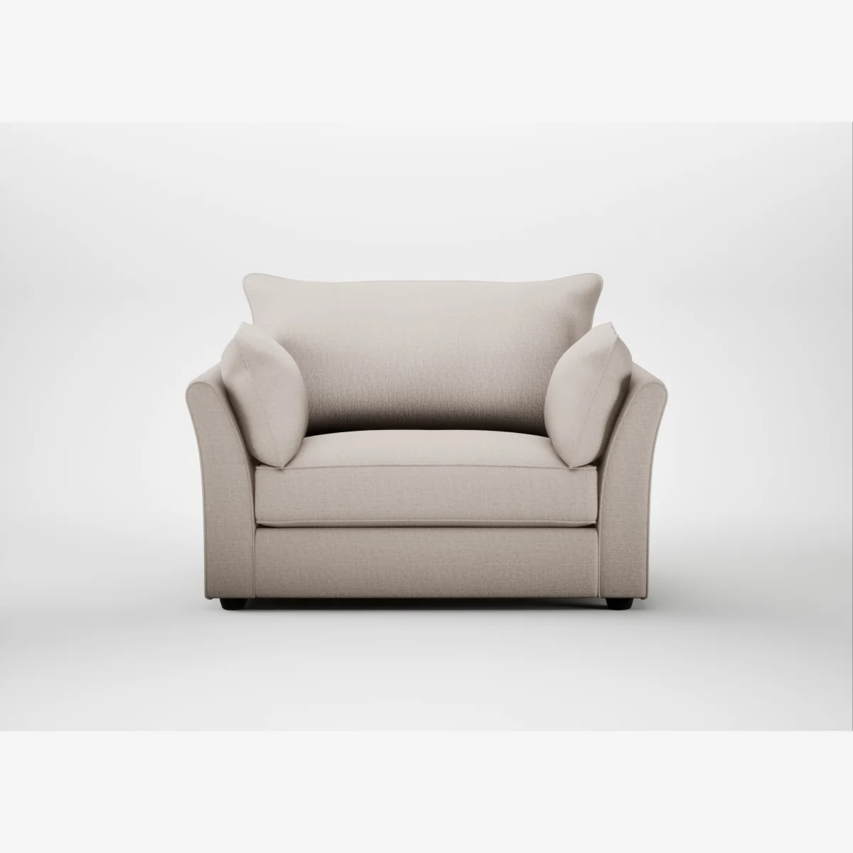 Heal's Tailor Loveseat Capelo Linen-Cotton Sesame Black Feet