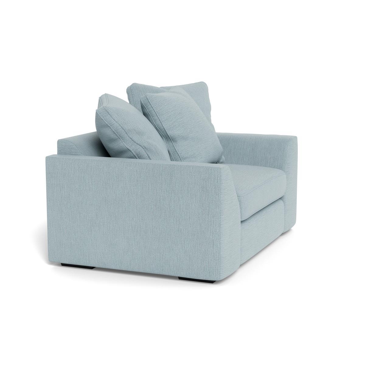 Heal's Cumulus Loveseat Smart Linen Mix Duck Egg Black Feet - Heal's UK Furniture – image 2