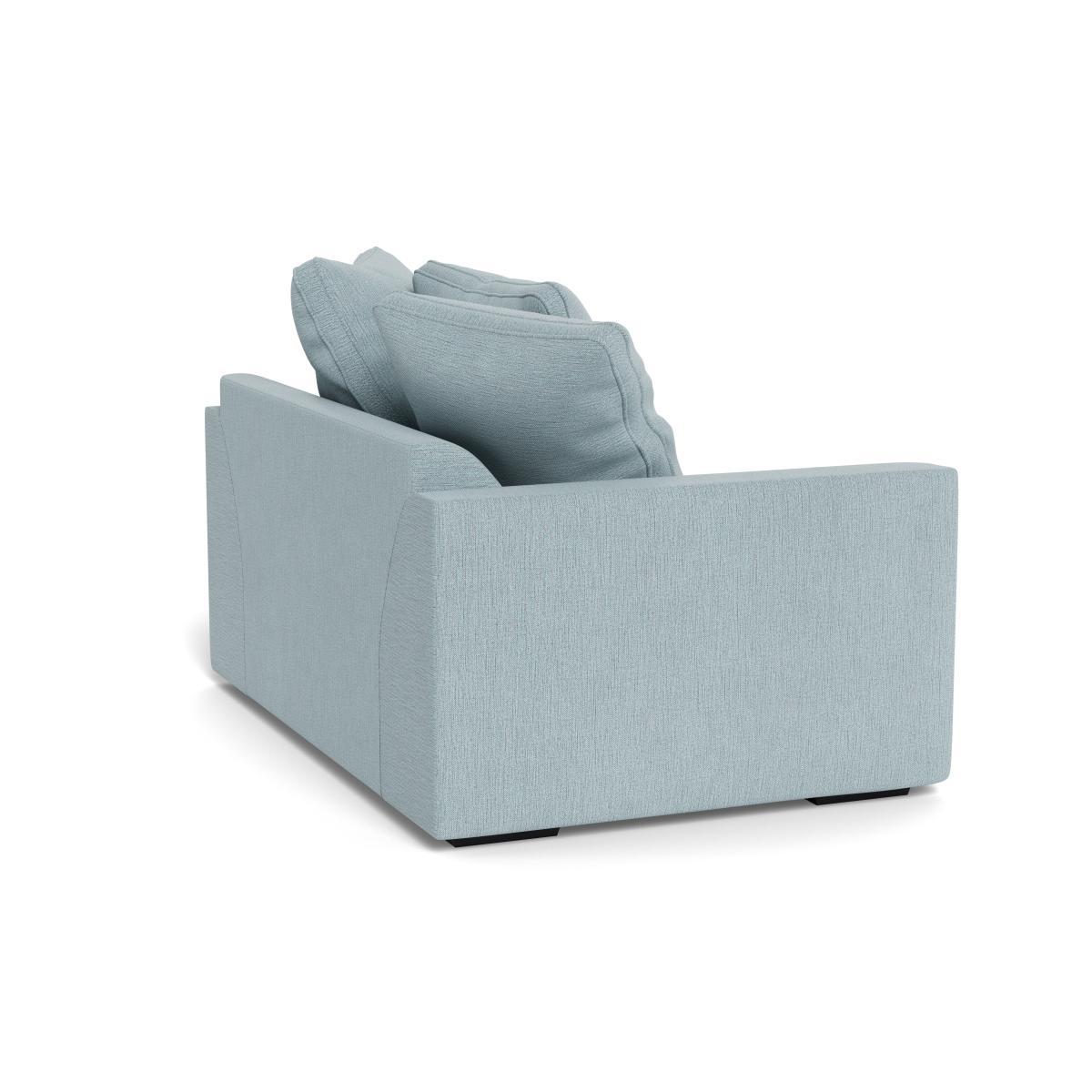 Heal's Cumulus Loveseat Smart Linen Mix Duck Egg Black Feet - Heal's UK Furniture – image 4