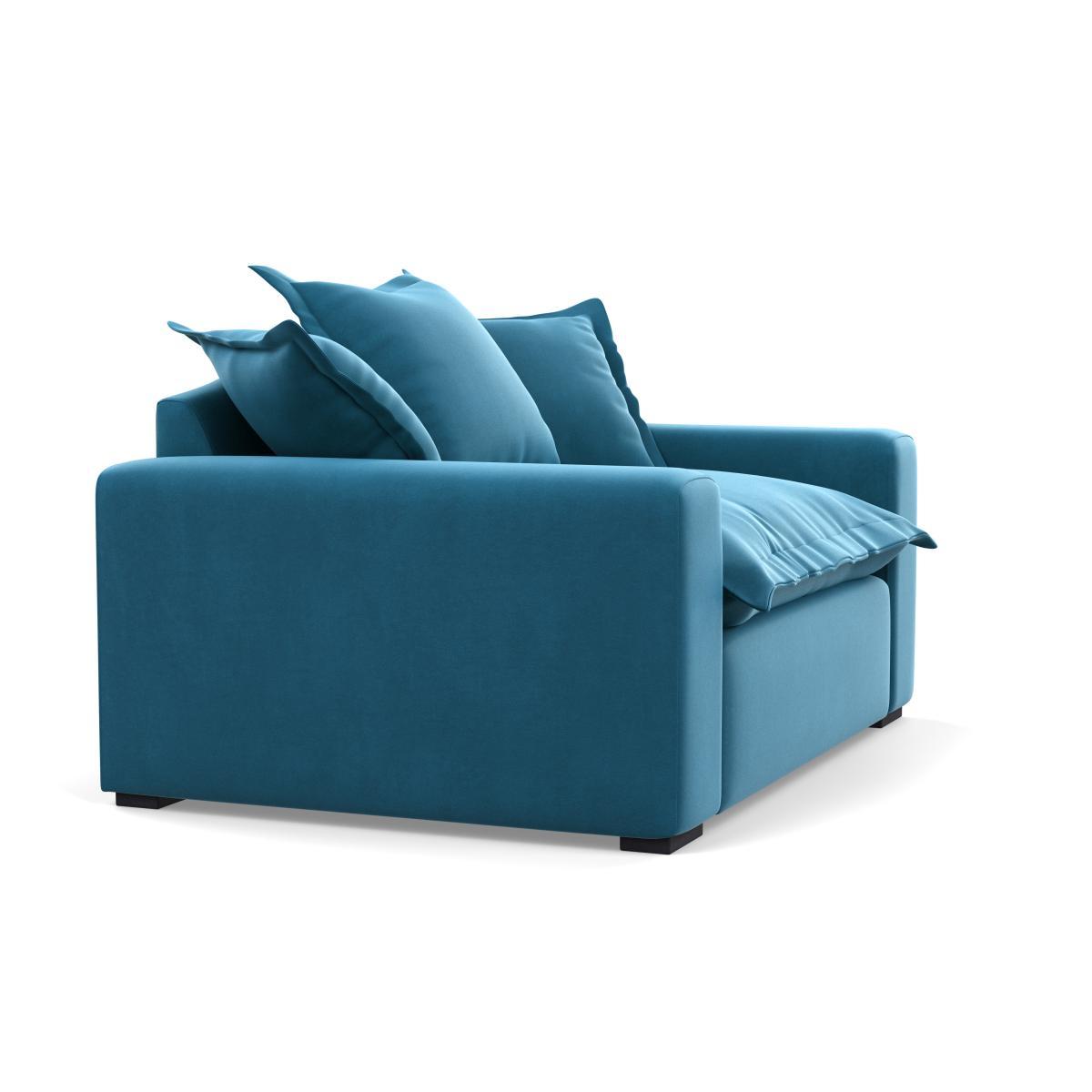 Heal's Brompton Loveseat Smart Velvet Ocean Natural Feet - Heal's UK Furniture – image 2