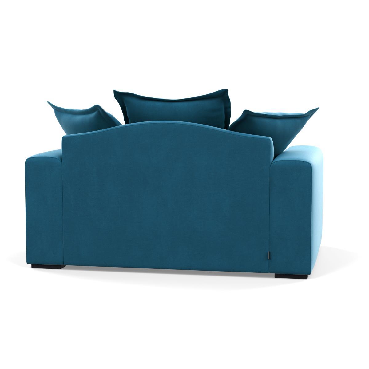 Heal's Brompton Loveseat Smart Velvet Ocean Natural Feet - Heal's UK Furniture – image 5