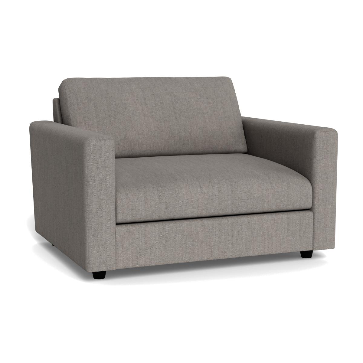 Heal's Nimbus Loveseat Broad Weave Pebble Black Feet – image 1