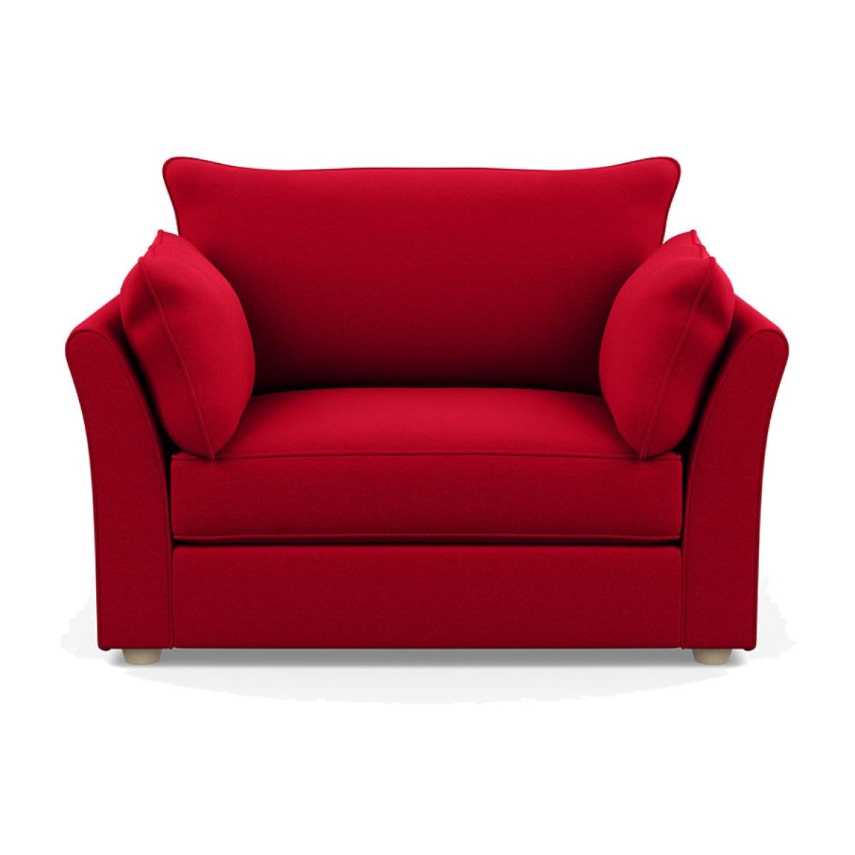 Heal's Tailor Loveseat Melton Wool Red Oxide Natural Beech Feet