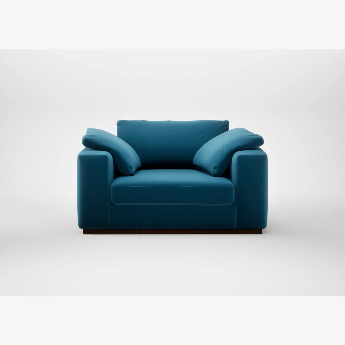 Heal's Trento Loveseat Smart Velvet Ocean Blue – image 1