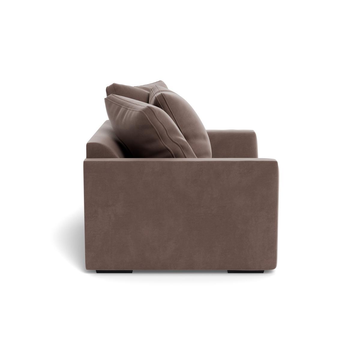 Heal's Cumulus Loveseat Smart Velvet Mouse Black Feet - Heal's UK Furniture – image 3
