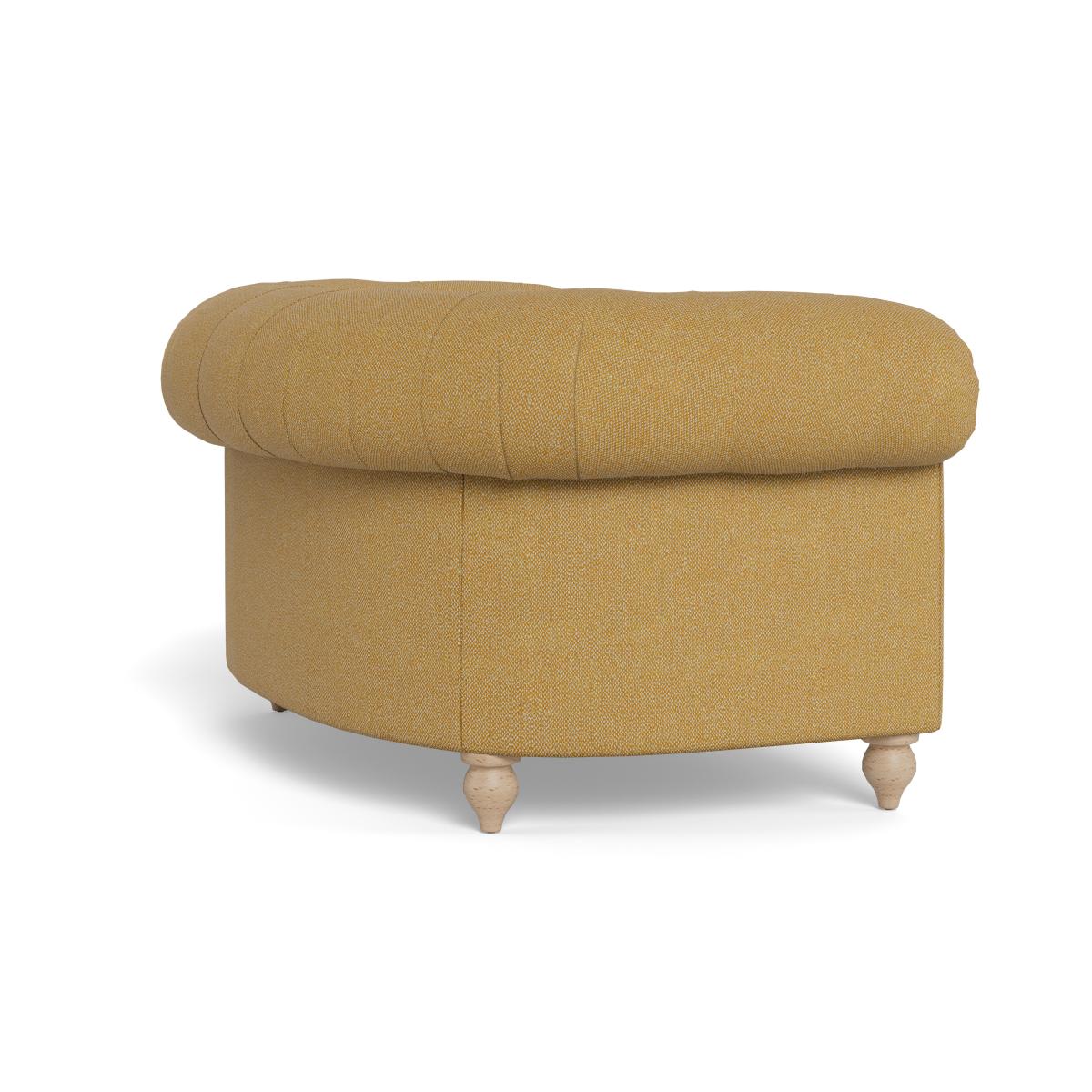 Heal's Fitzrovia Loveseat Boucle Tweed Citrine Black Feet – image 4