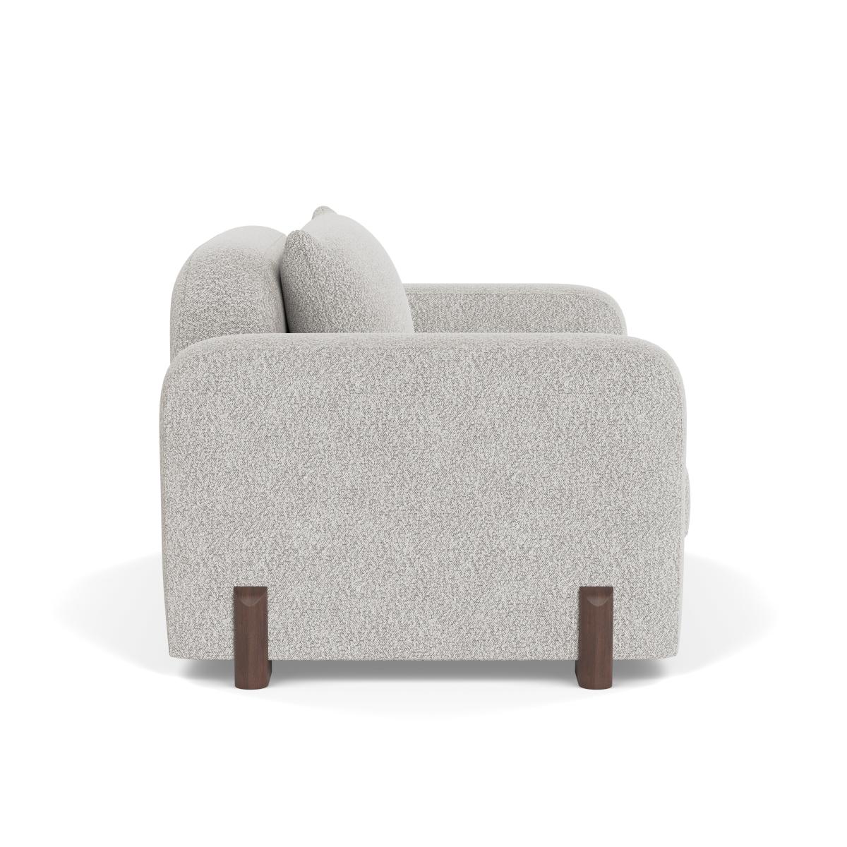 Heal's Nuvola Loveseat Smart Velvet Ocean Walnut Stained Feet – image 3