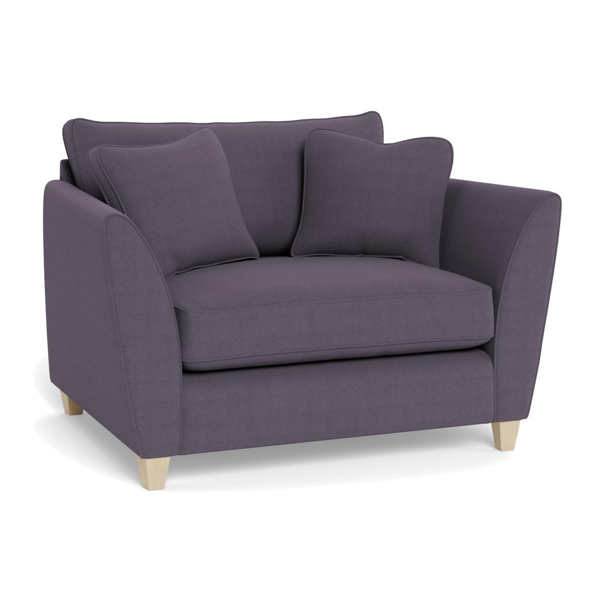 Heal's Torino Loveseat Linen Shadow Black Feet - Heal's UK Furniture – image 1