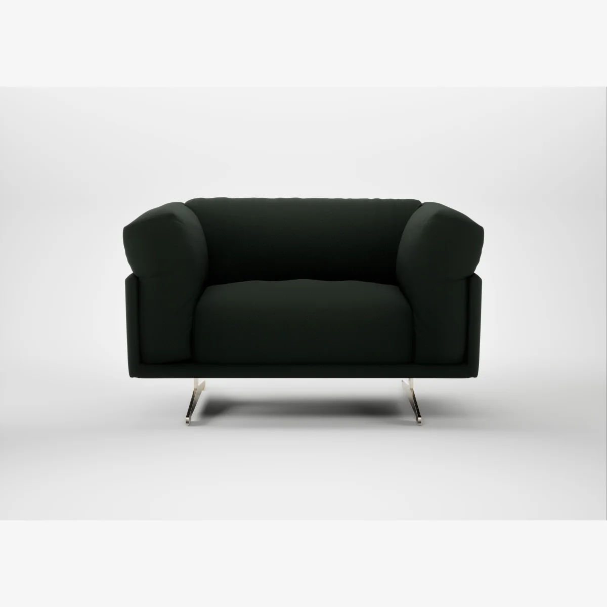 Heal's Novara Loveseat Boucle Fern Stainless Steel Feet – image 1