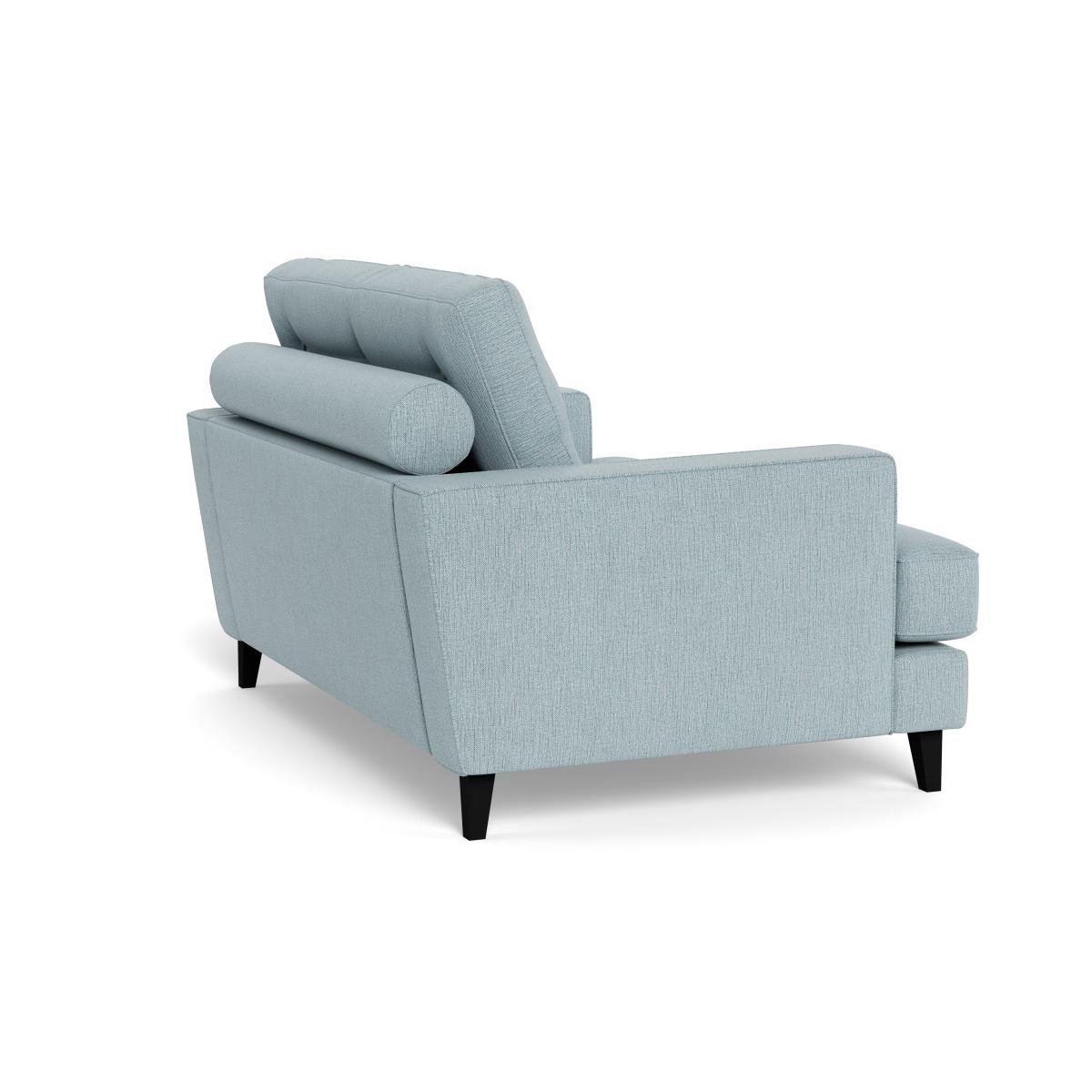 Heal's Mistral Loveseat Smart Linen Mix Duck Egg Black Feet – image 5