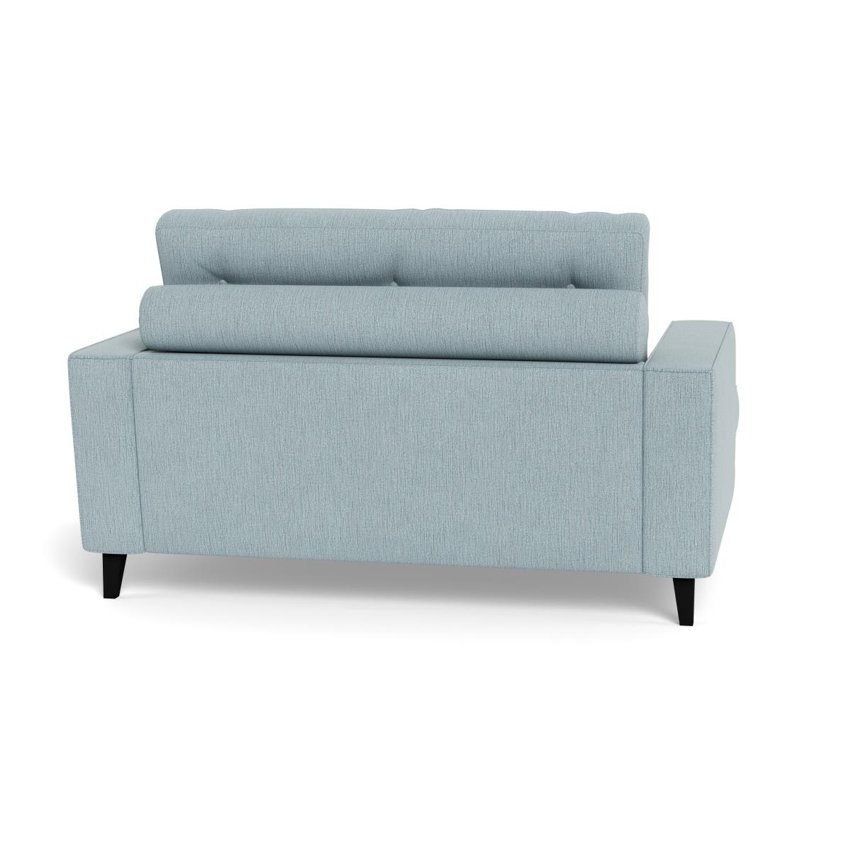 Heal's Mistral Loveseat Smart Linen Mix Duck Egg Black Feet – image 6