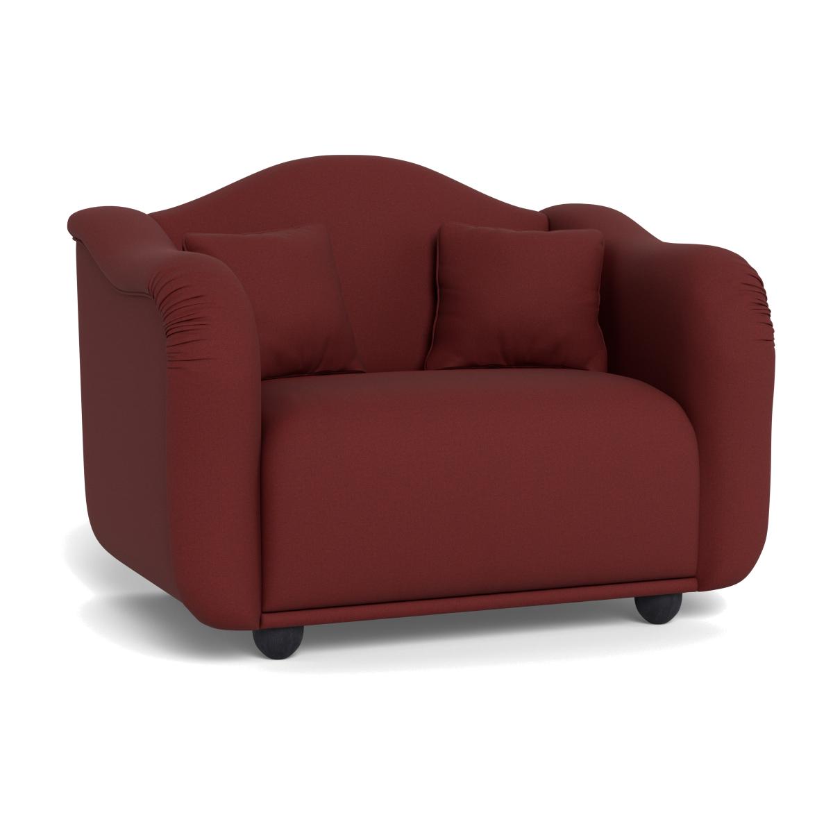 Heal's Tetbury Loveseat Capelo Linen-Cotton Etruscan Red Black Feet – image 1