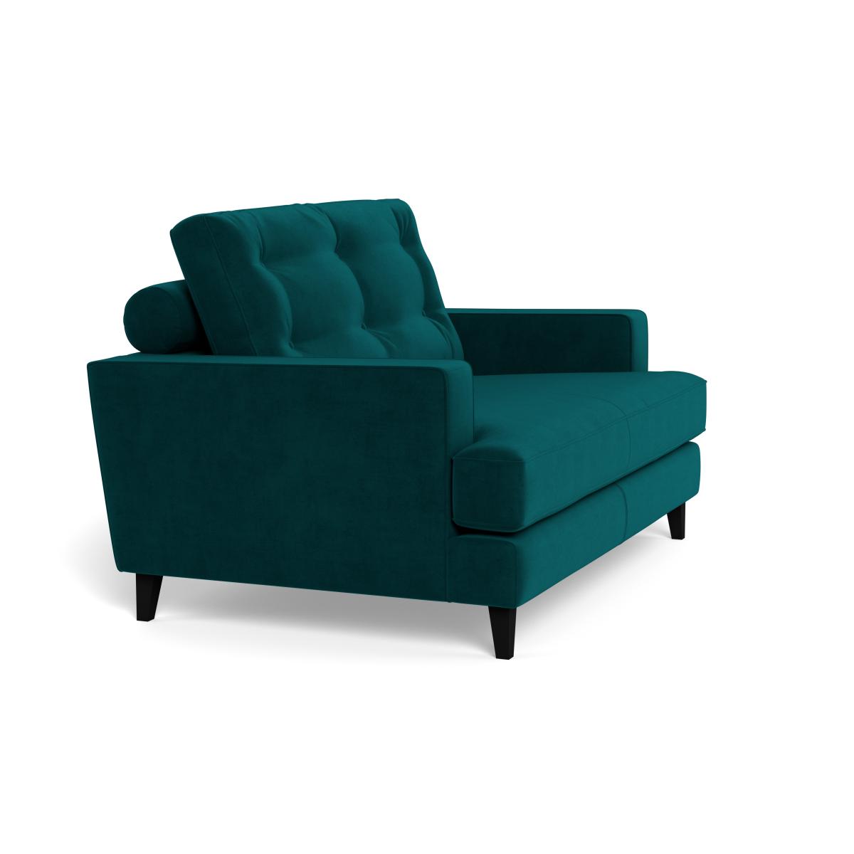 Heal's Mistral Loveseat Smart Luxe Velvet Ocean Black Feet – image 3