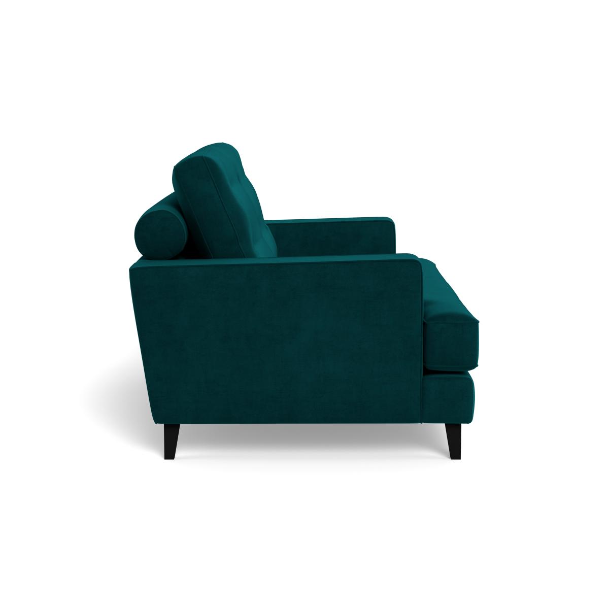 Heal's Mistral Loveseat Smart Luxe Velvet Ocean Black Feet – image 4
