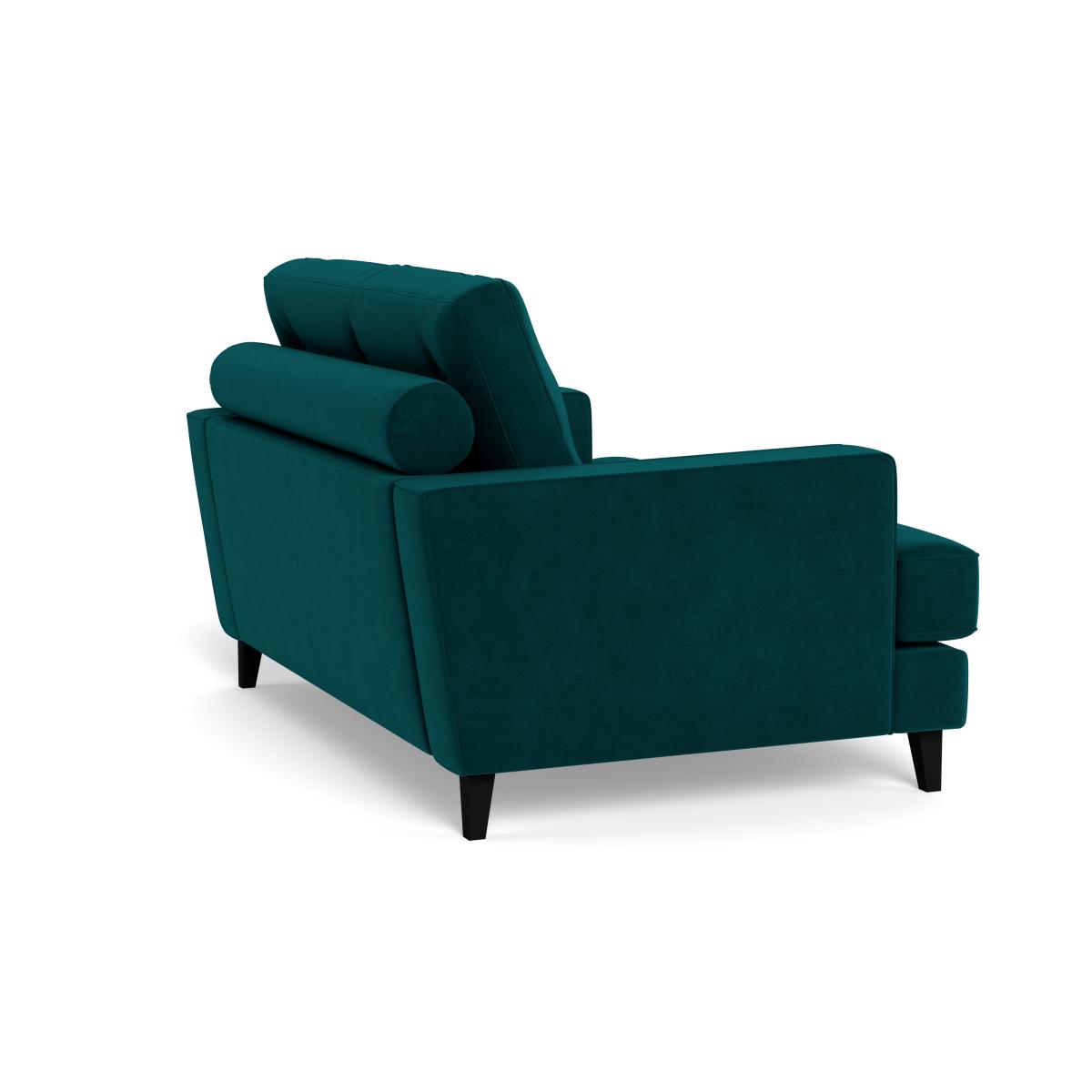 Heal's Mistral Loveseat Smart Luxe Velvet Ocean Black Feet – image 5