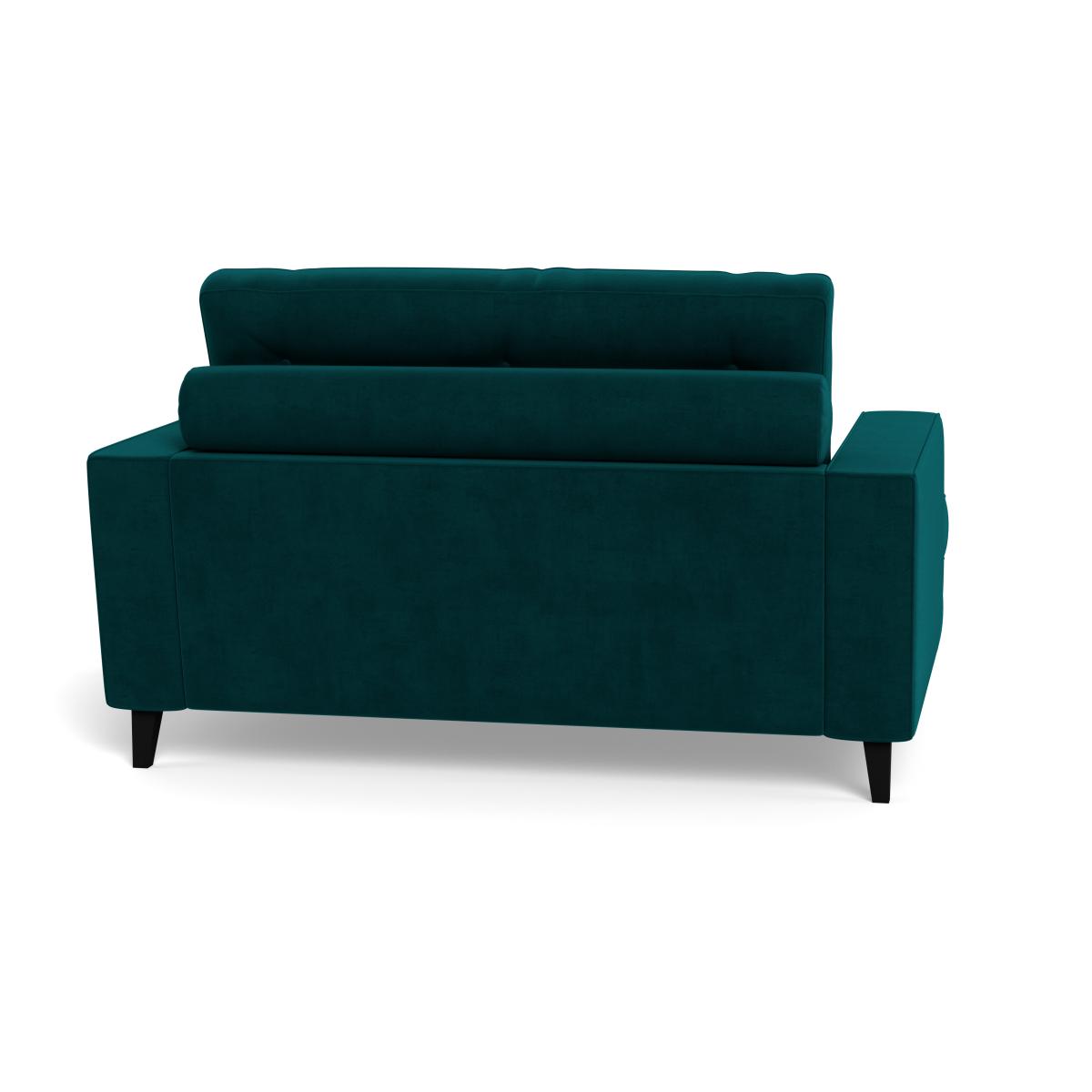 Heal's Mistral Loveseat Smart Luxe Velvet Ocean Black Feet – image 6