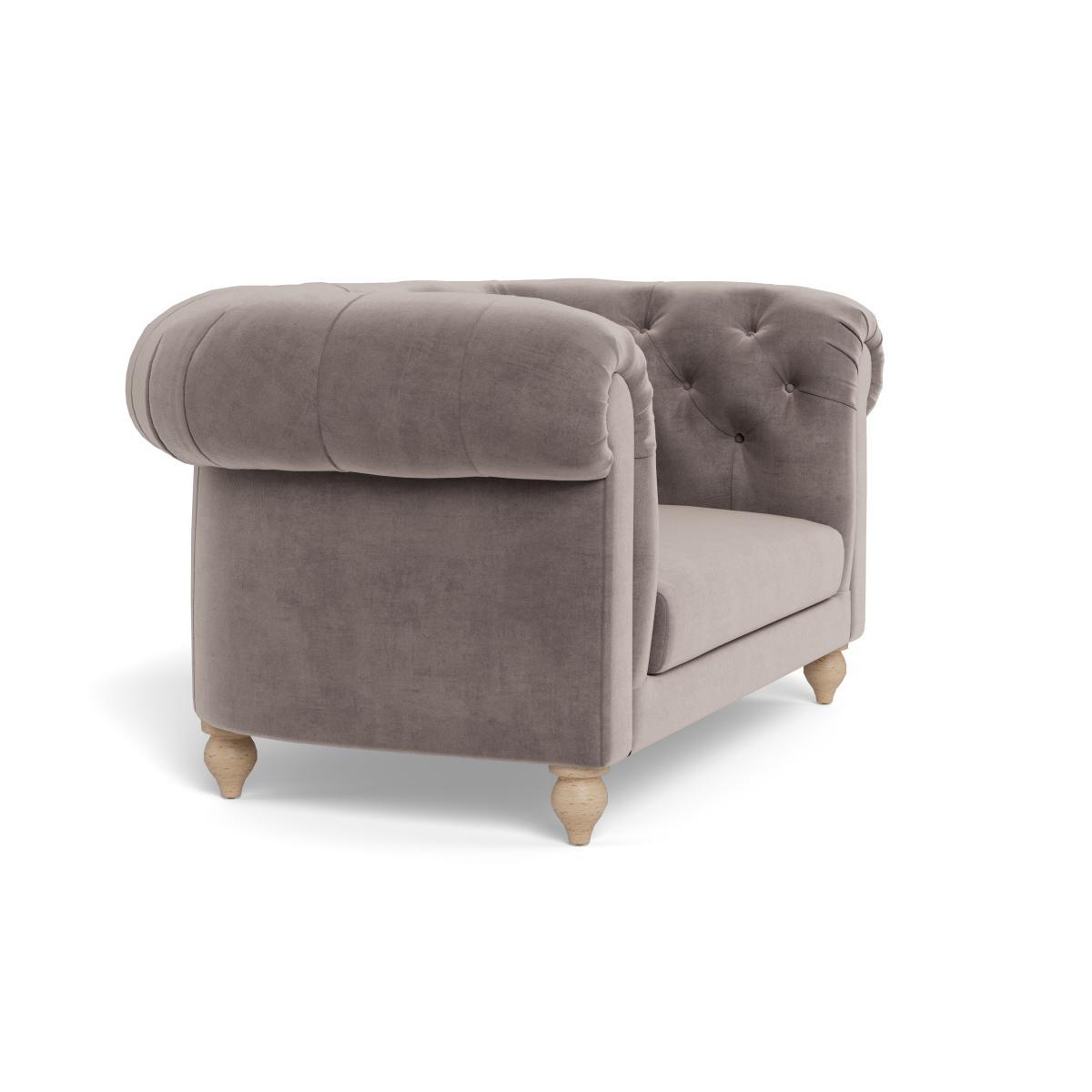 Heal's Fitzrovia Loveseat Smart Luxe Velvet Mushroom Black Feet - Heal's UK Furniture – image 2