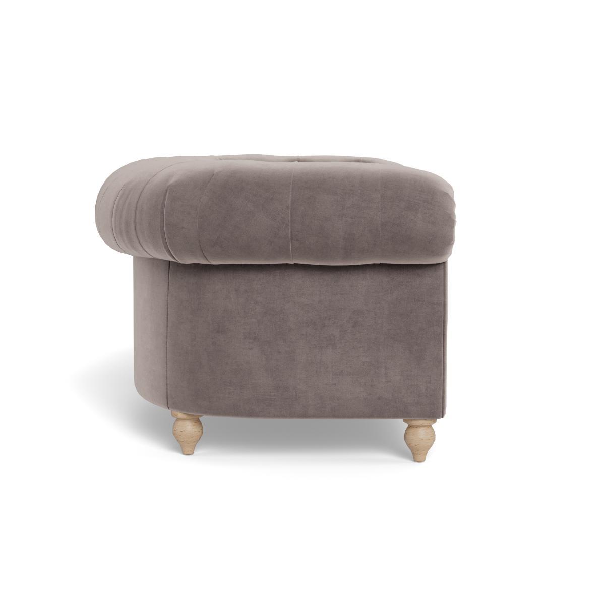 Heal's Fitzrovia Loveseat Smart Luxe Velvet Mushroom Black Feet - Heal's UK Furniture – image 3