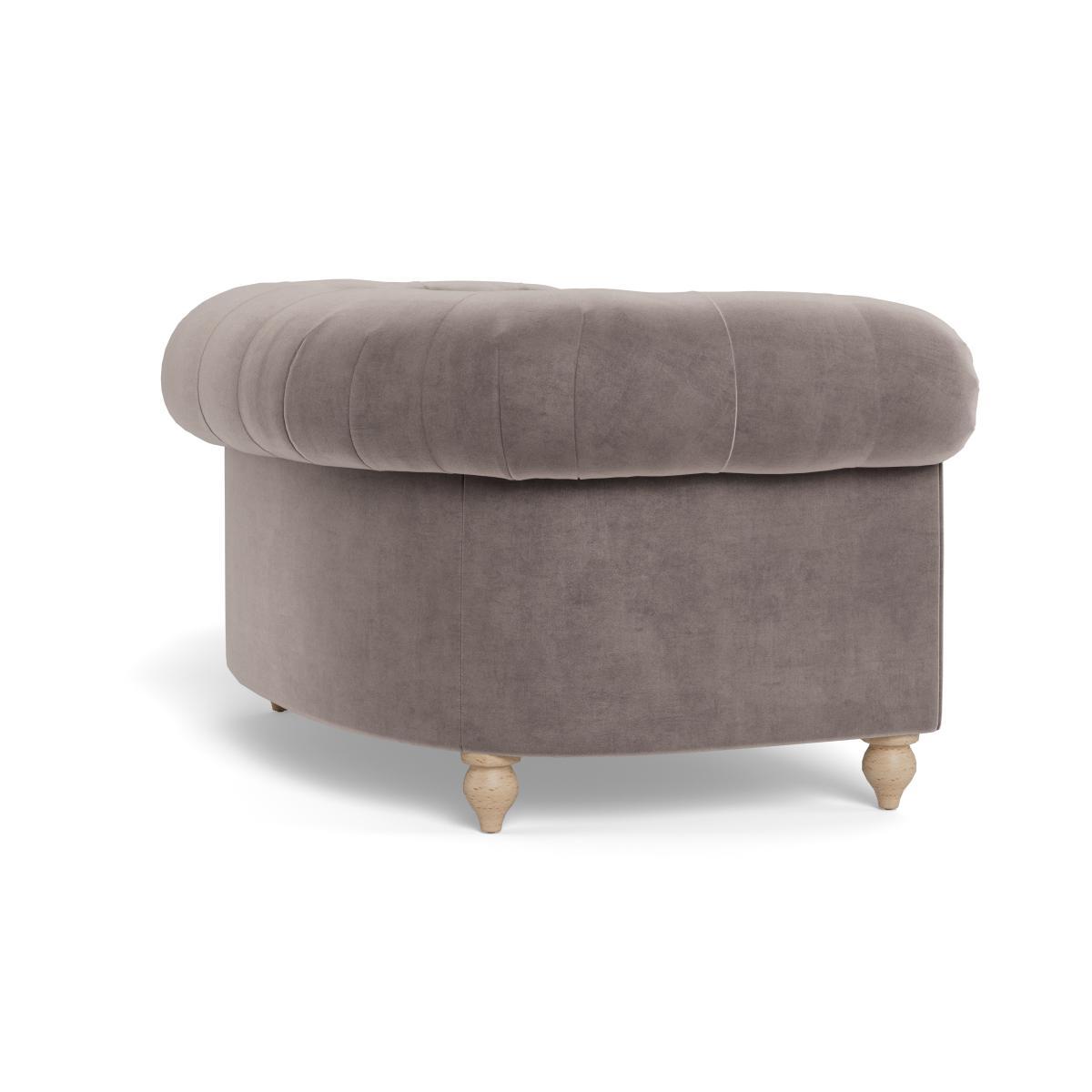 Heal's Fitzrovia Loveseat Smart Luxe Velvet Mushroom Black Feet - Heal's UK Furniture – image 4