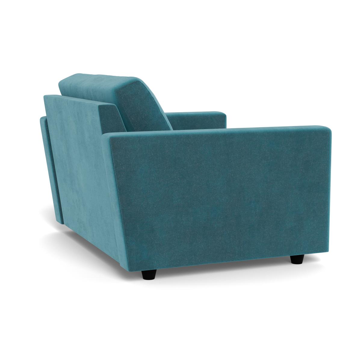 Heal's Nimbus II Loveseat Smart Luxe Velvet Airforce Blue Black Feet – image 5