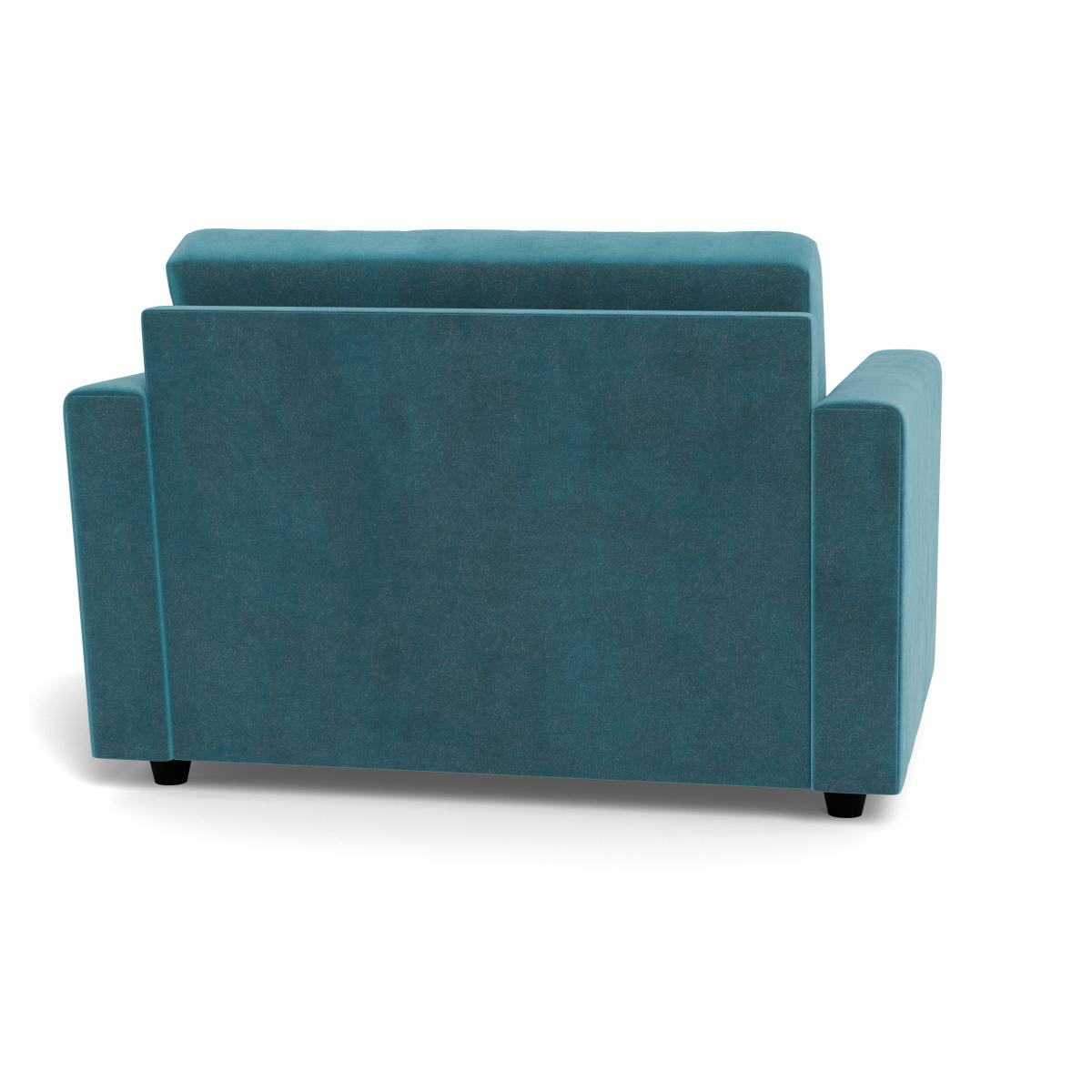 Heal's Nimbus II Loveseat Smart Luxe Velvet Airforce Blue Black Feet – image 6